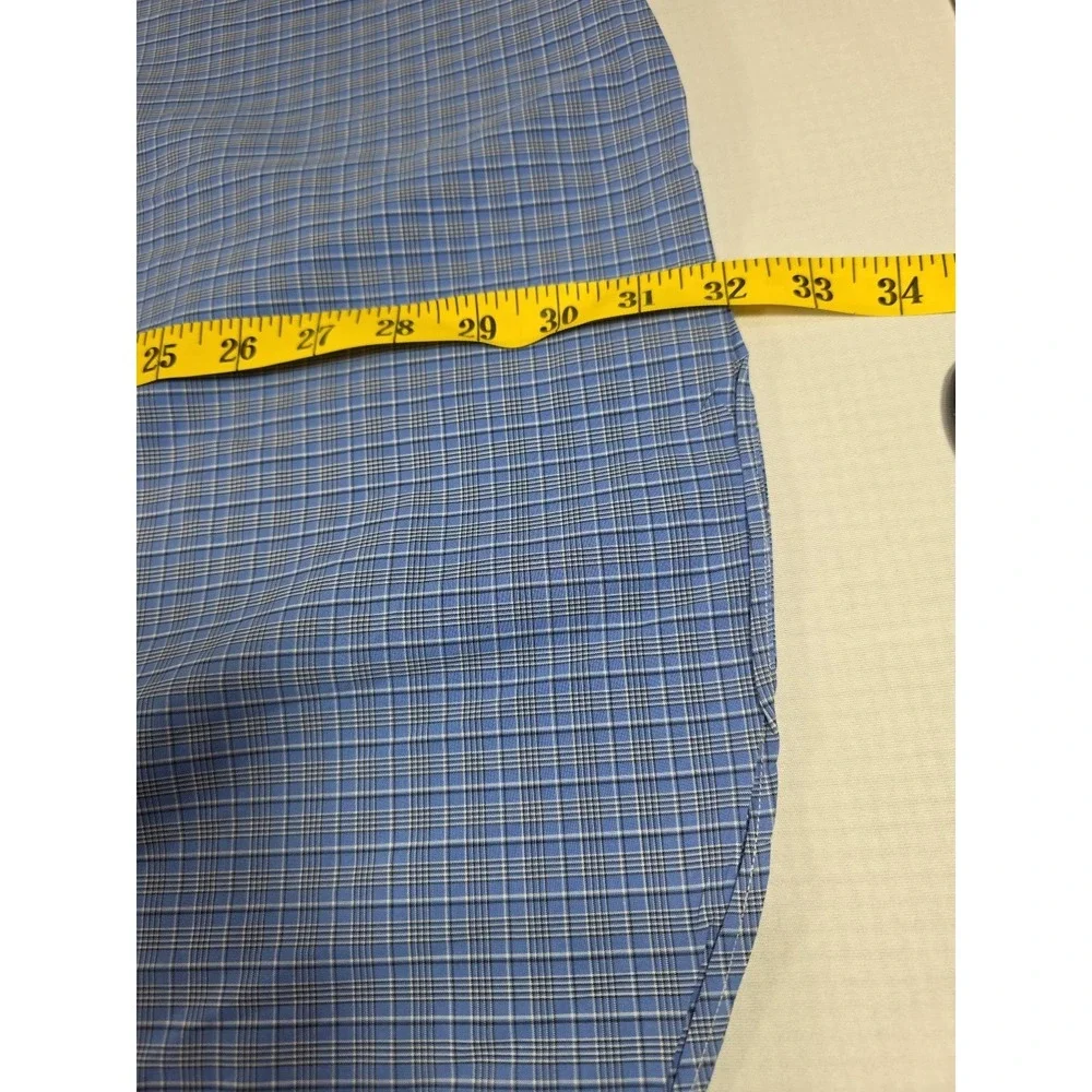 Ralph Lauren Classic Fit Men's Blue on Blue Check Long Sleeve Shirt‎ Size 17/XL